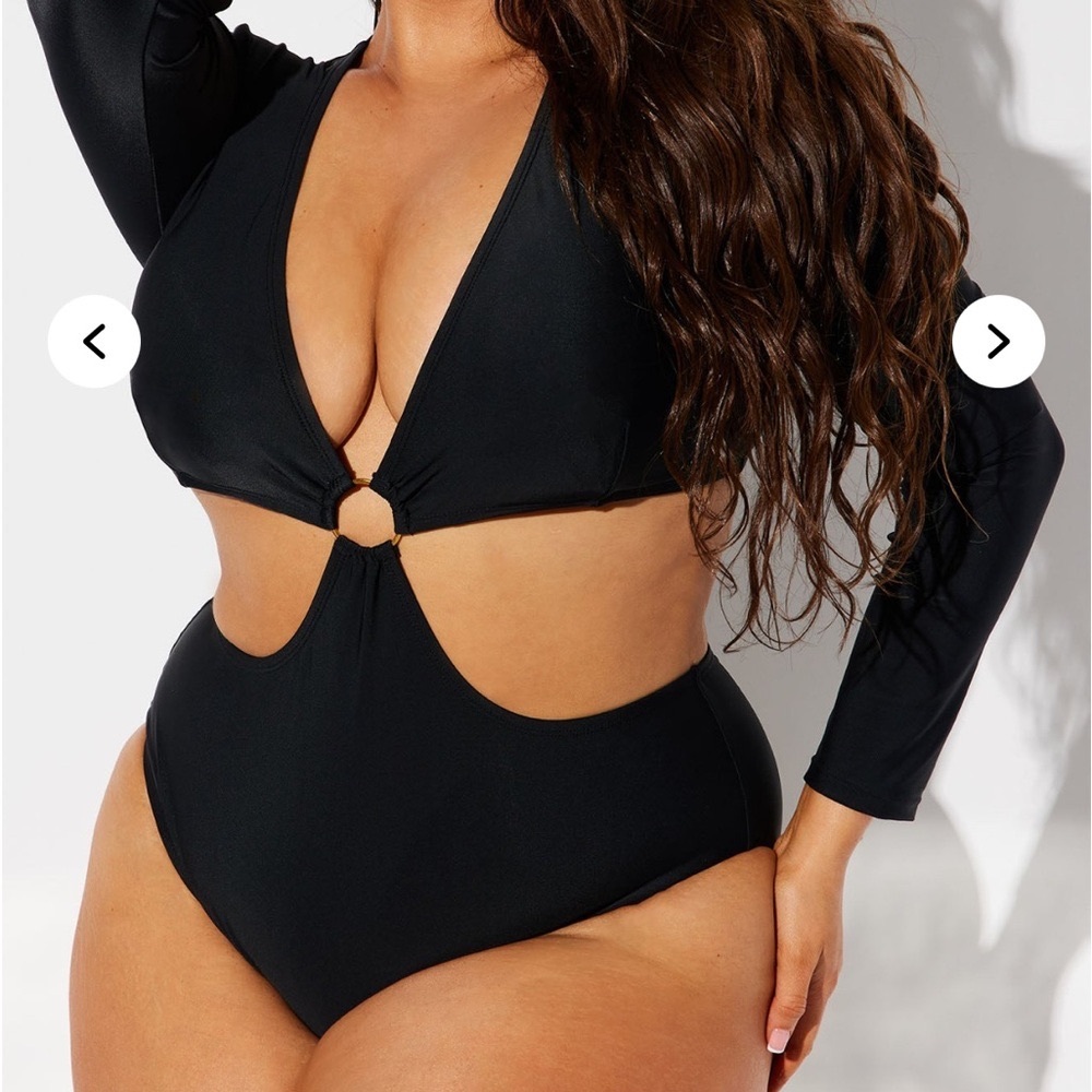 Fashion Nova Black One Piece Swimsuit